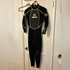 Rip Curl Classic Women size 6 Black and Yellow Wetsuit 3:2
